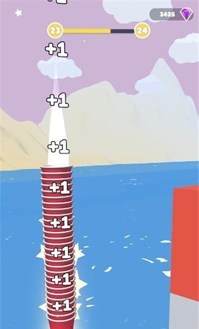 紙杯疊疊跑游戲下載,趣味游戲,闖關(guān)游戲,紙杯疊疊跑游戲